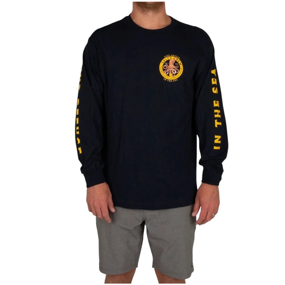 Salty Crew Deep Reach Long Sleeve T-Shirt Navy Blue Men's 3XL